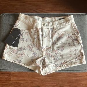 RAG & BONE Ellie short floral shorts pink & purple flowers micro floral size 26